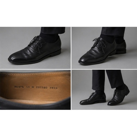 Cole Haan Other - Cole Haan Grand OS Oxford Men 11 Black Good Leather Dress Shoes Square Toe